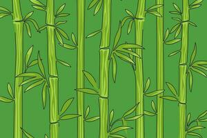 bambu floresta fundo. verde desenho animado moitas. natural horizontal bandeira. vetor ilustração