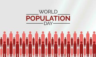 mundo população dia saudação-11 Julho . bandeira ou poster Projeto. tipografia logotipo e população dia conceito. vetor