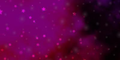 textura de vetor rosa escuro com belas estrelas ilustração decorativa com estrelas no padrão de modelo abstrato para páginas de destino de sites