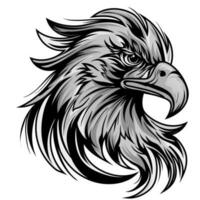 Águia silhueta vetor clipart, Águia logotipo conceito face logotipo vetor ilustração isolado em branco fundo.