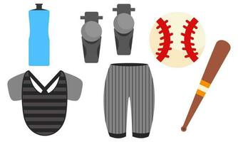 elemento do beisebol apanhadores roupa de esporte e batedores beisebol para concorrência logotipo vetor