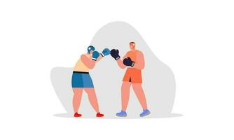 boxe esporte ilustração conceito vetor