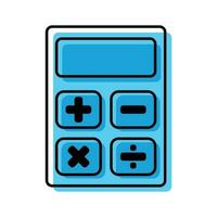 azul calculadora para matemática Educação e o negócio ícone vetor