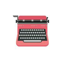 máquina de escrever mão desenhando vetor ilustração definir, máquina de escrever ícone com botões alfabeto Projeto. alta qualidade Prêmio colorida vintage retro velho máquina de escrever. branco fundo.