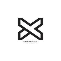 carta x criativo negativo espaço simples monograma plano único logotipo. x logotipo Projeto vetor