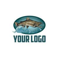 vetor logotipo Castanho salmão peixe