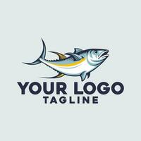 vetor logotipo atum peixe