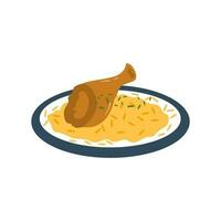 frango Biryani ilustração delicioso Paquistão refeição vetor