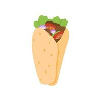 Kebab mão desenhado turco Comida ilustração vetor