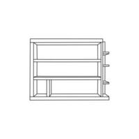 estante mobília ícone Projeto modelo, vetor símbolo, sinal, esboço ilustração.