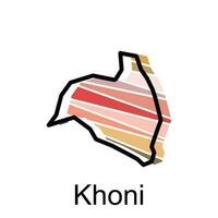 khoni bandeira e mapa ilustração vetor, geórgia mapa vetor Projeto modelo