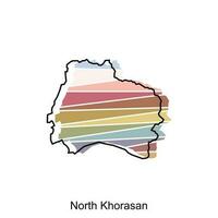 vetor gráfico do norte khorasan mapa, Eu corri país vetor Projeto modelo isolado em branco fundo