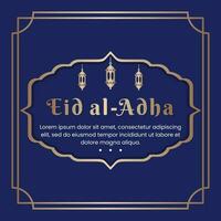 eid al adha vetor ilustração, ouro Projeto para bandeira, cartão, poster ou social meios de comunicação postar com cópia de espaço área