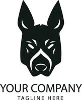 vetor moderno face logotipo do animal cachorro