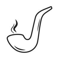 vetor do a ícone do a masculino lazer linha com uma fumar cano. masculino tabuleta para relaxante com uma fumar cano. isolado contorno símbolo Preto ilustração estêncil