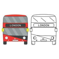 Londres vermelho ônibus vetor ilustração isolado em branco fundo