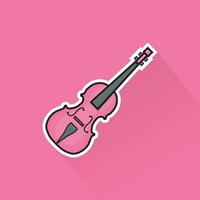 ilustração vetor do Rosa violino dentro plano Projeto