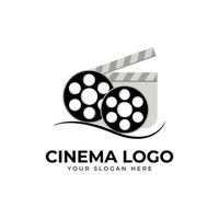 cinema logotipo e filme criador logotipo vetor modelo em branco fundo