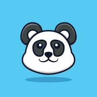 fofa panda cabeça vetor ilustração isolado