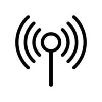 rádio, ponto de acesso sinais, antena ícone dentro linha estilo Projeto isolado em branco fundo. editável AVC. vetor