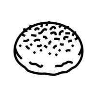 espinafre pão Comida refeição linha ícone vetor ilustração