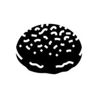 espinafre pão Comida refeição glifo ícone vetor ilustração