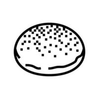 fermento pão Comida refeição linha ícone vetor ilustração