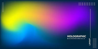 fundo gradiente moderno abstrato com holograma vetor