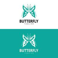 logotipo da borboleta, design animal com belas asas, animais decorativos, marcas de produtos vetor
