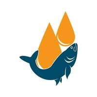 peixe óleo ícone logotipo, ilustração Projeto modelo vetor. vetor