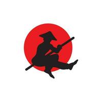 kungfu símbolo ícone, logotipo ilustração vetor modelo.