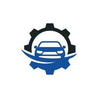 criativo reparar carro engrenagem logotipo Projeto modelo, auto reparar carro serviço logotipo vetor ilustração