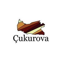 cukurova mapa, cukurova cidade do peru. mapa vetor ilustração Projeto modelo, adequado logotipo para seu companhia