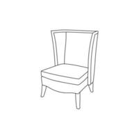 minimalista cadeira logotipo para uma mobília projeto, mobília companhia logotipo. criativo moderno vetor design.wood mobília logotipo.