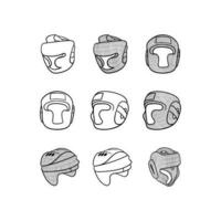 conjunto do capacete ícone projeto, elemento gráfico ilustração Projeto modelo vetor