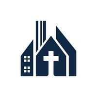 construção Igreja logotipo Projeto modelos, vetor ilustração do religioso arquitetura construção