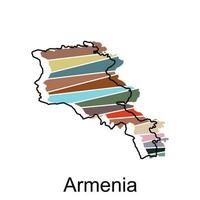 vetor gráfico do Armênia mapa, Eu corri país vetor Projeto modelo isolado em branco fundo
