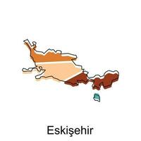 Eskisehir mapa em branco fundo, Peru mapa plano ícone, vetor ilustração Projeto modelo