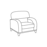 sofá relaxamento linha simples projeto, vivo quarto mobiliário. elemento gráfico ilustração Projeto modelo vetor