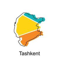 mapa do Tashkent vetor ilustração em branco fundo, ilustração vetor Projeto modelo, adequado para seu companhia