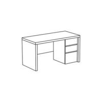 gaveta mesa mobília minimalista logotipo, vetor ícone ilustração Projeto modelo