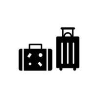 vetor elemento do bagagem, glifo ícone.