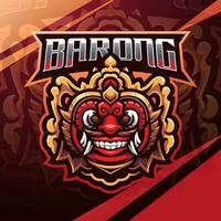 barong esport mascote logotipo Projeto vetor