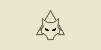 Lobo logotipo Projeto com simples conceito vetor