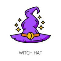 bruxa chapéu feitiçaria e Magia ícone ou símbolo vetor