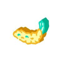 tempura legumes japonês Comida isométrico ícone vetor ilustração