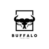 búfalo logotipo, gado Fazenda animal vetor, búfalo cabeça Projeto simples modelo silhueta vetor