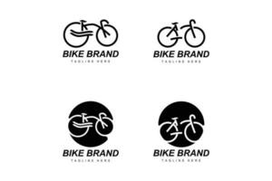 bicicleta logotipo. bicicleta esporte ramo vetor, simples minimalista transporte projeto, modelo, silhueta vetor