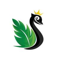 logotipo cisne vetor desain modelo ilustração