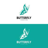 logotipo da borboleta, design animal com belas asas, animais decorativos, marcas de produtos vetor